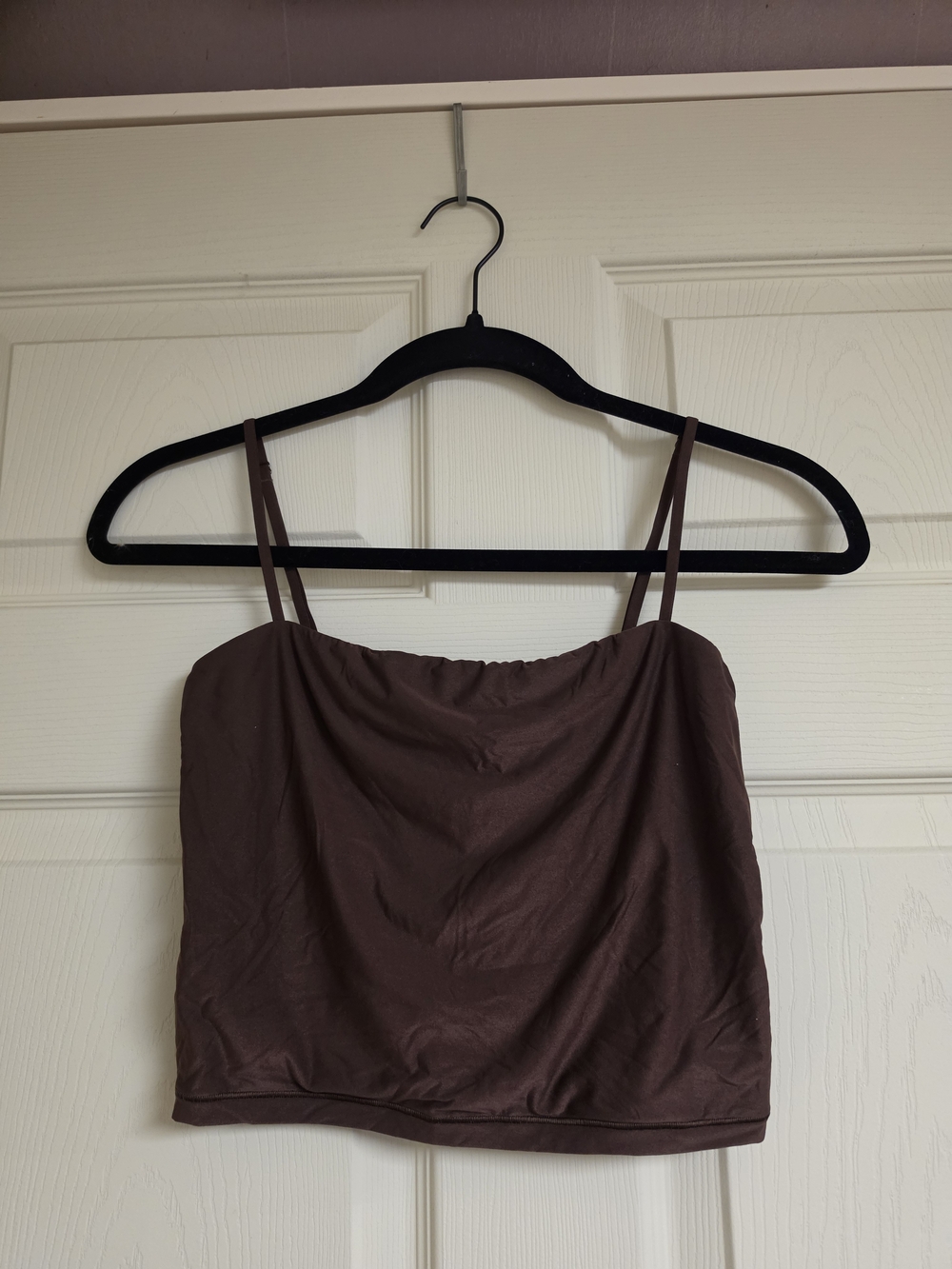 aerie Brown Spaghetti Strap Crop Tank